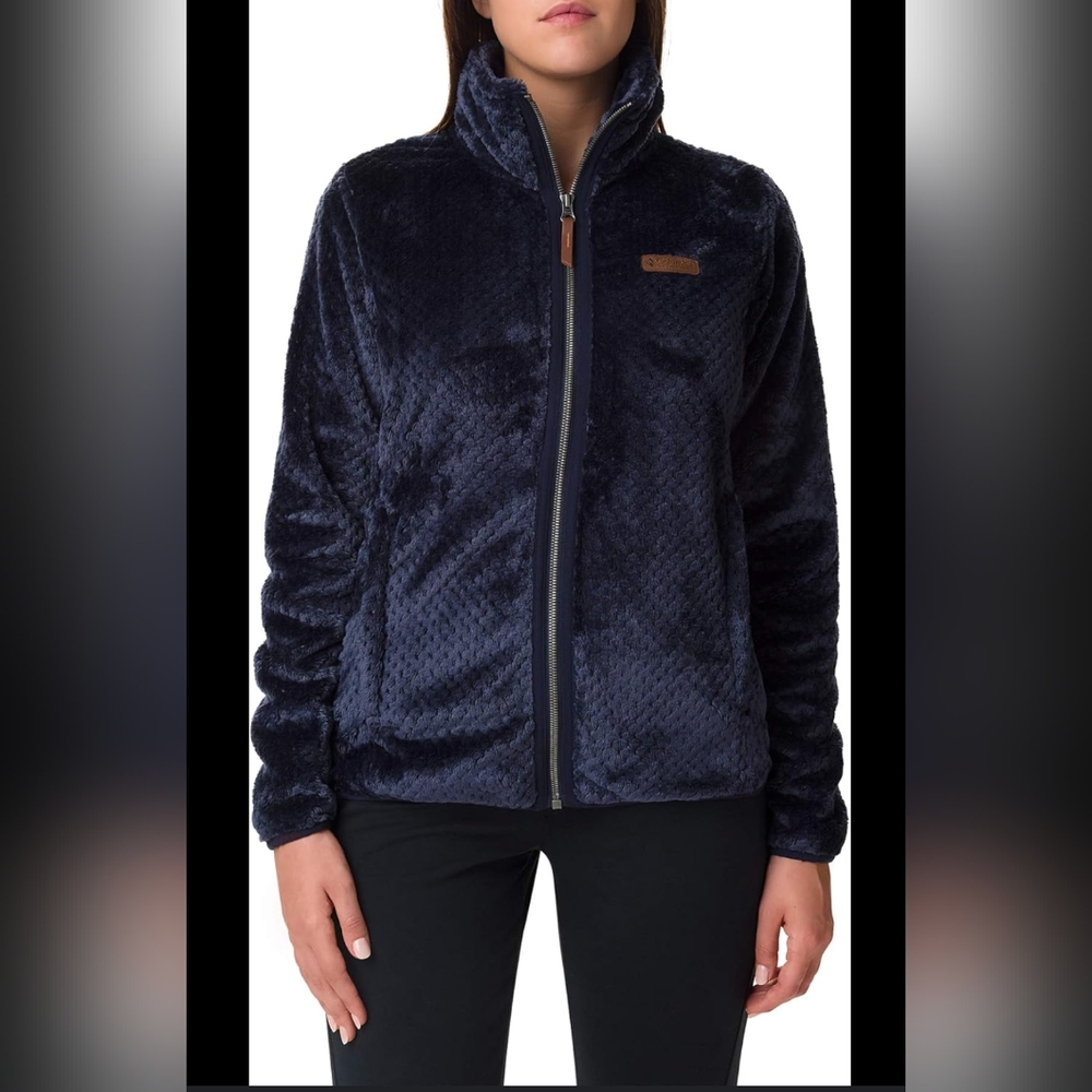 Columbia Women's Fire Side II Sherpa Fleece Full Zip Navy Blue Size S